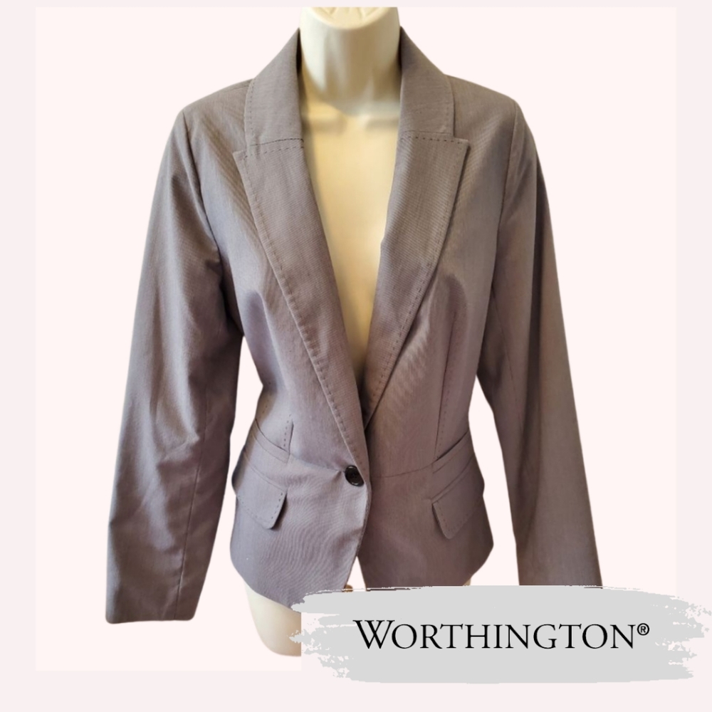 💐3 for $25💐 Worthington Grey Women's Blazer Suit Jacket